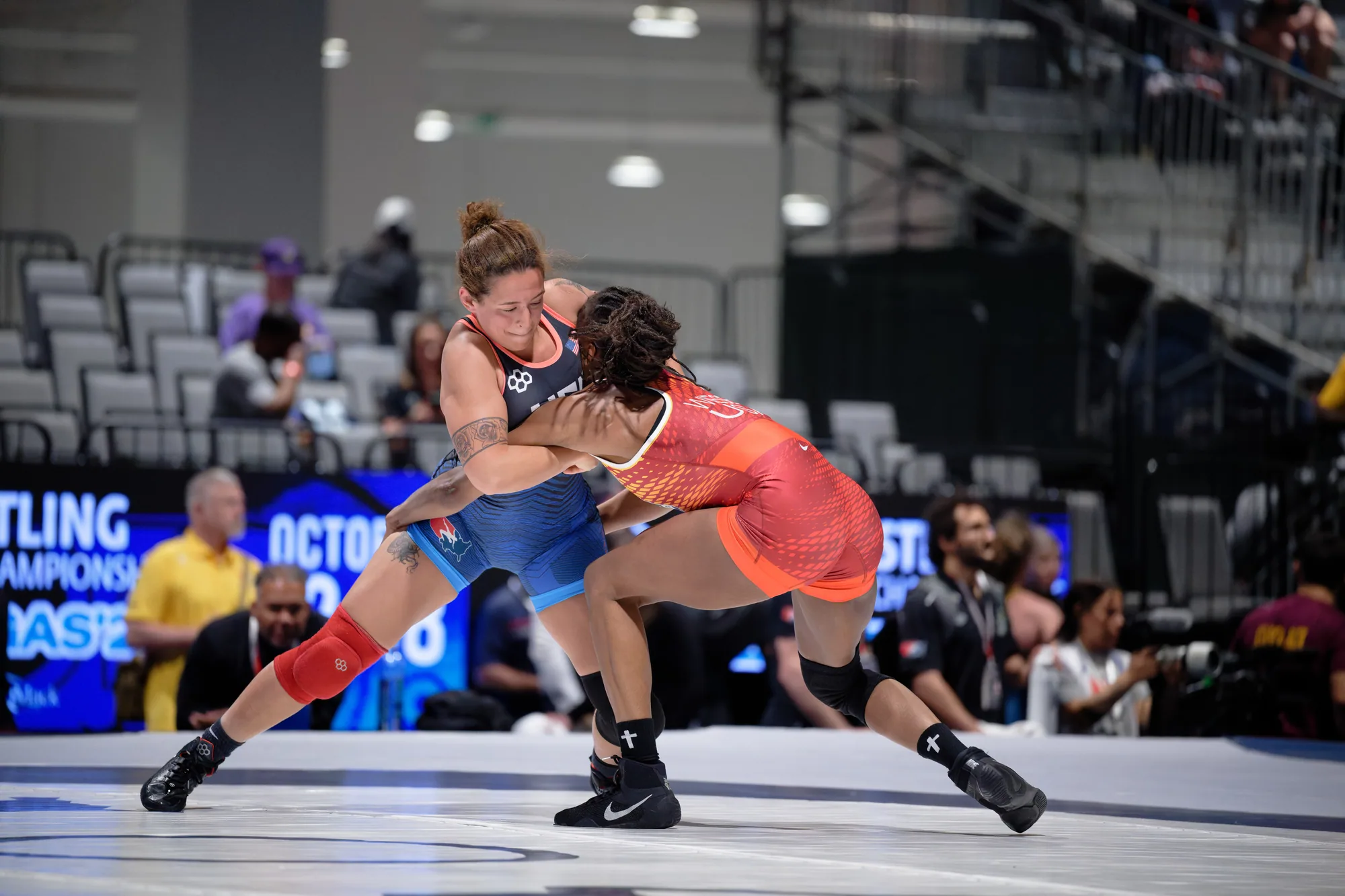 Precious Wieser competing on the mat