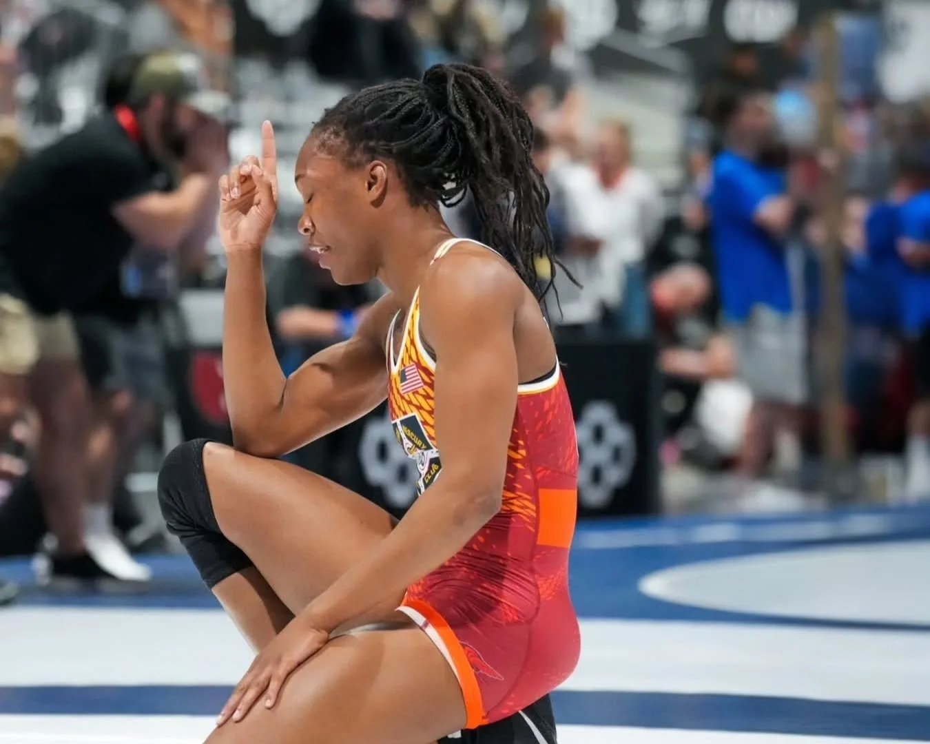Precious Wieser on the mat